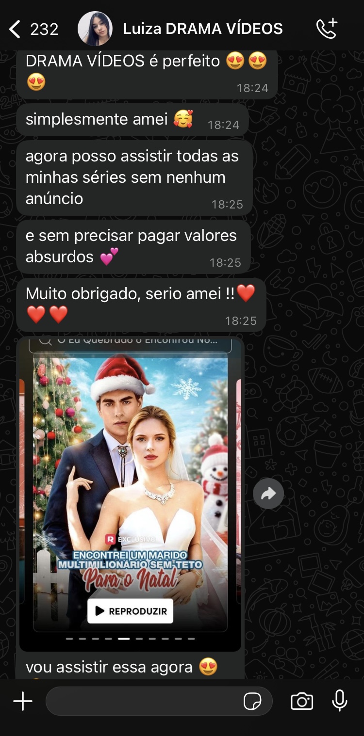 Depoimento de cliente satisfeita com o Drama Vídeos